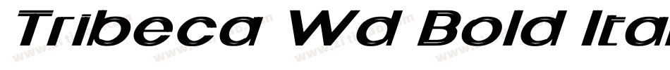 Tribeca Wd Bold Italic字体转换